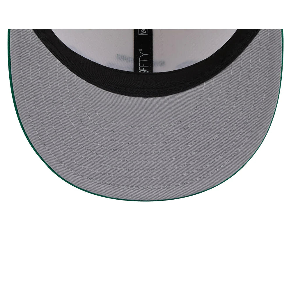 Boston Celtics Hat - Script Chrome White OTC 2-Tone NBA 9Fifty Snapback Cap - New Era